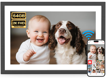 Frameo 10.1 Inch WiFi Digital Picture Frame with 32GB Memory, 1280 x 800 IPS Touch Screen Smart Electronic Photo Frame, Wall Mountable, Auto-Rotate, Share Photos/Videos Via Frameo App from Anywhere