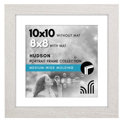 Americanflat 22x28 Poster Frame - Matted to 18x24 - Engineered Wood - Black