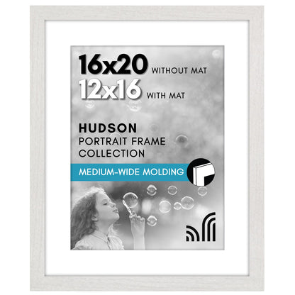 Americanflat 22x28 Poster Frame - Matted to 18x24 - Engineered Wood - Black