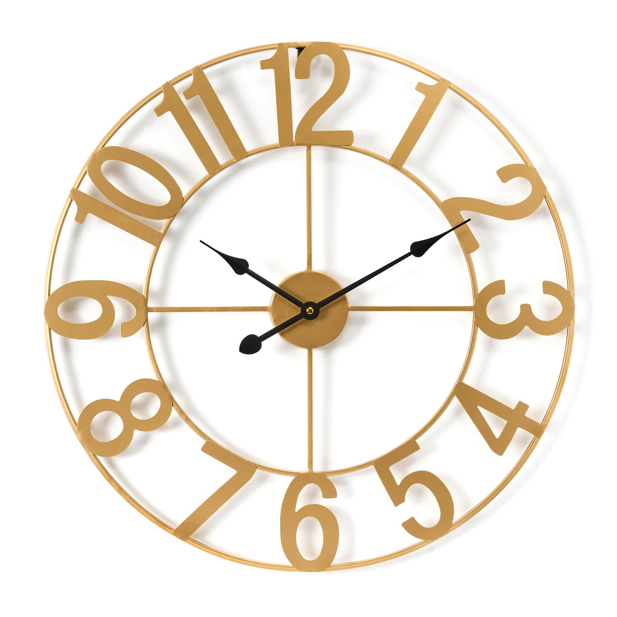 Sorbus Large Wall Clock, Metal Frame, Battery Powered (24 Inch, Bronze)