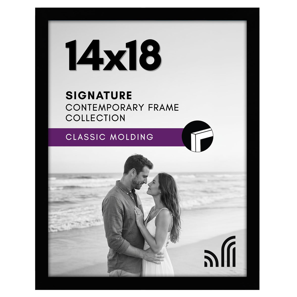 Americanflat 11x17 Picture Frame - Engineered Wood - Black