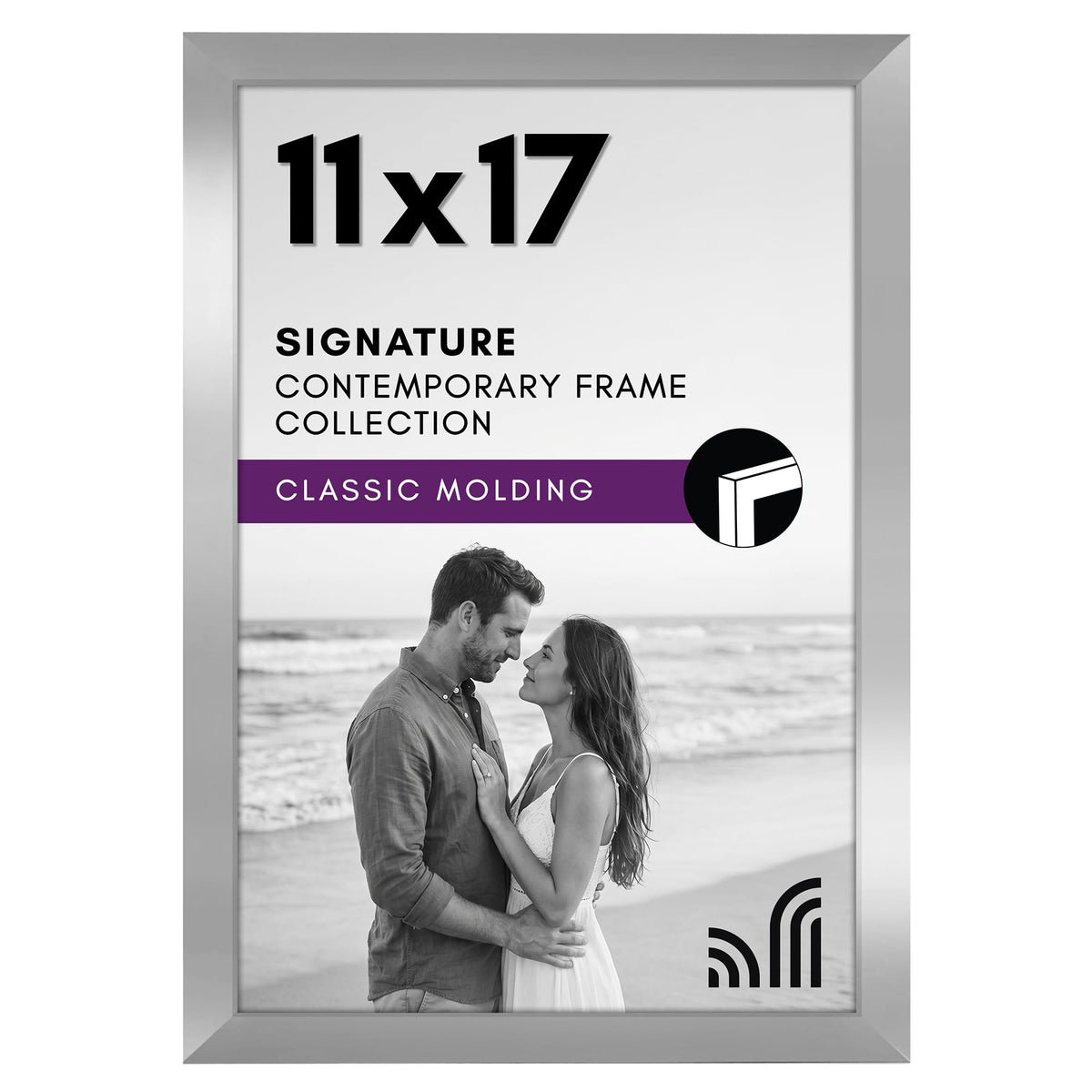 Americanflat 11x17 Picture Frame - Engineered Wood - Black