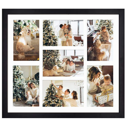 Golden State Art 9-Openings 4x6 Wood Collage Picture Frame Black