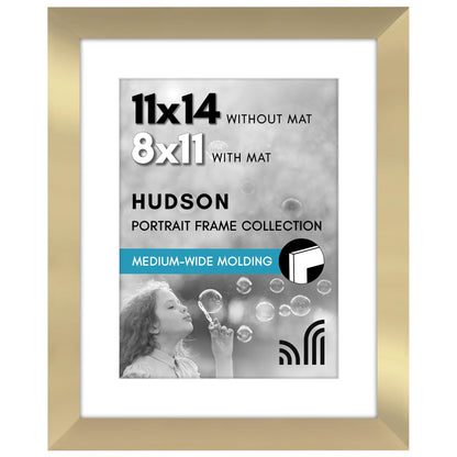 Americanflat 22x28 Poster Frame - Matted to 18x24 - Engineered Wood - Black