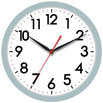 AKCISOT 12 Inch Wall Clock, Silent Battery Operated Analog Clock, Black