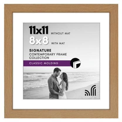 Americanflat 11x14 Picture Frame - Matted to 8x10 - Engineered Wood - Black