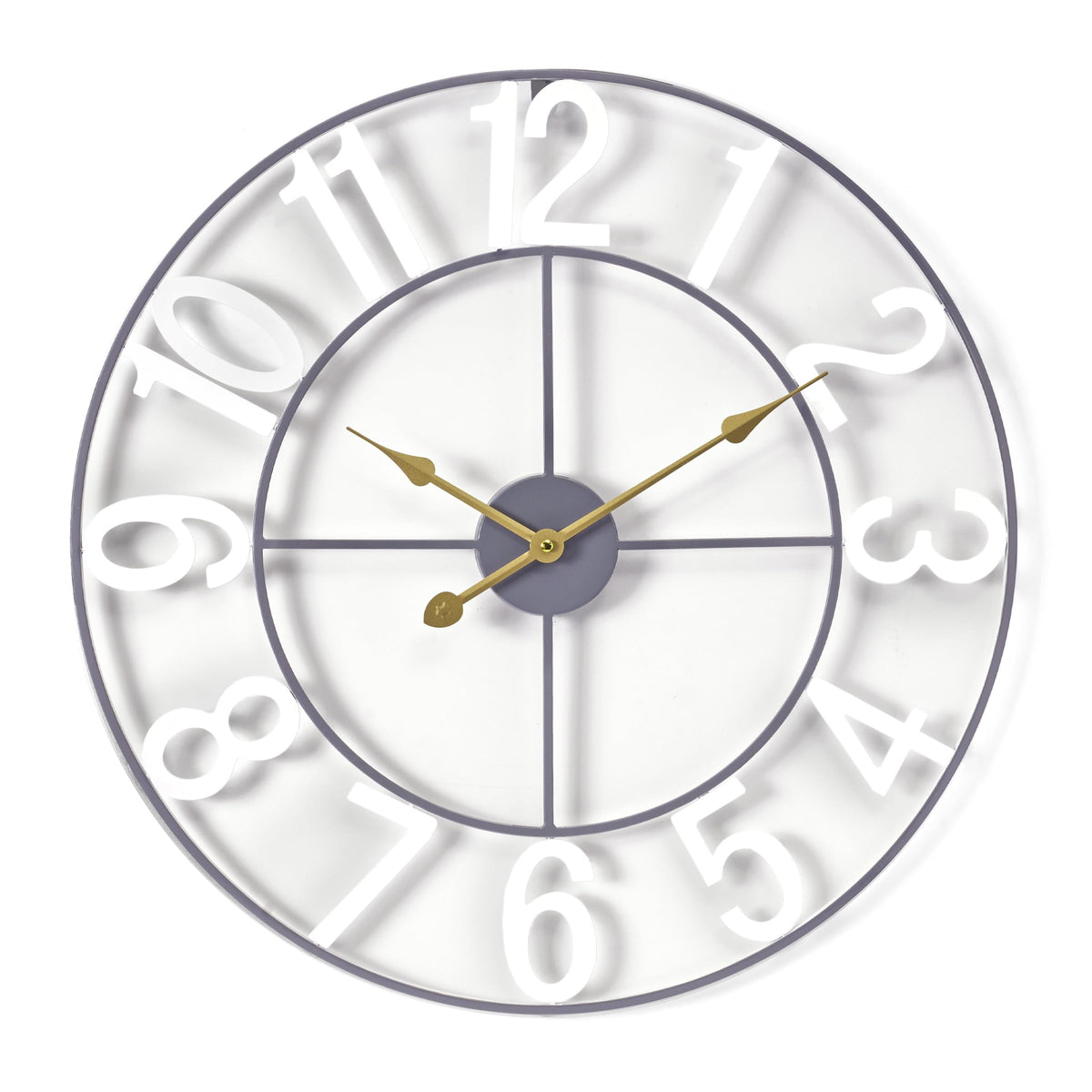 Sorbus Large Wall Clock, Metal Frame, Battery Powered (24 Inch, Bronze)