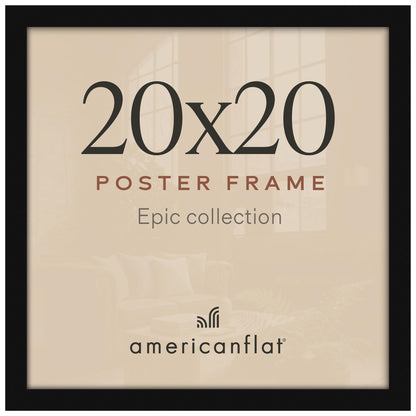 Americanflat 16x20 Poster Frame - Engineered Wood - Black