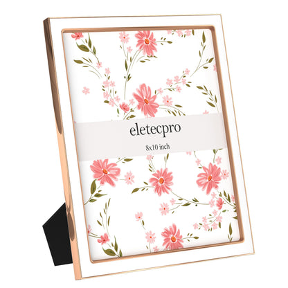 eletecpro 4x6 Enamel Picture Frame with Real Glass Cover, Pink, 1-Pack
