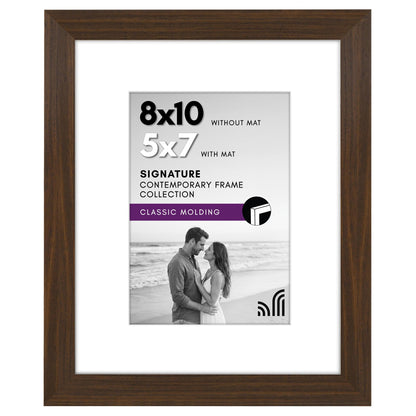 Americanflat 11x14 Picture Frame - Matted to 8x10 - Engineered Wood - Black