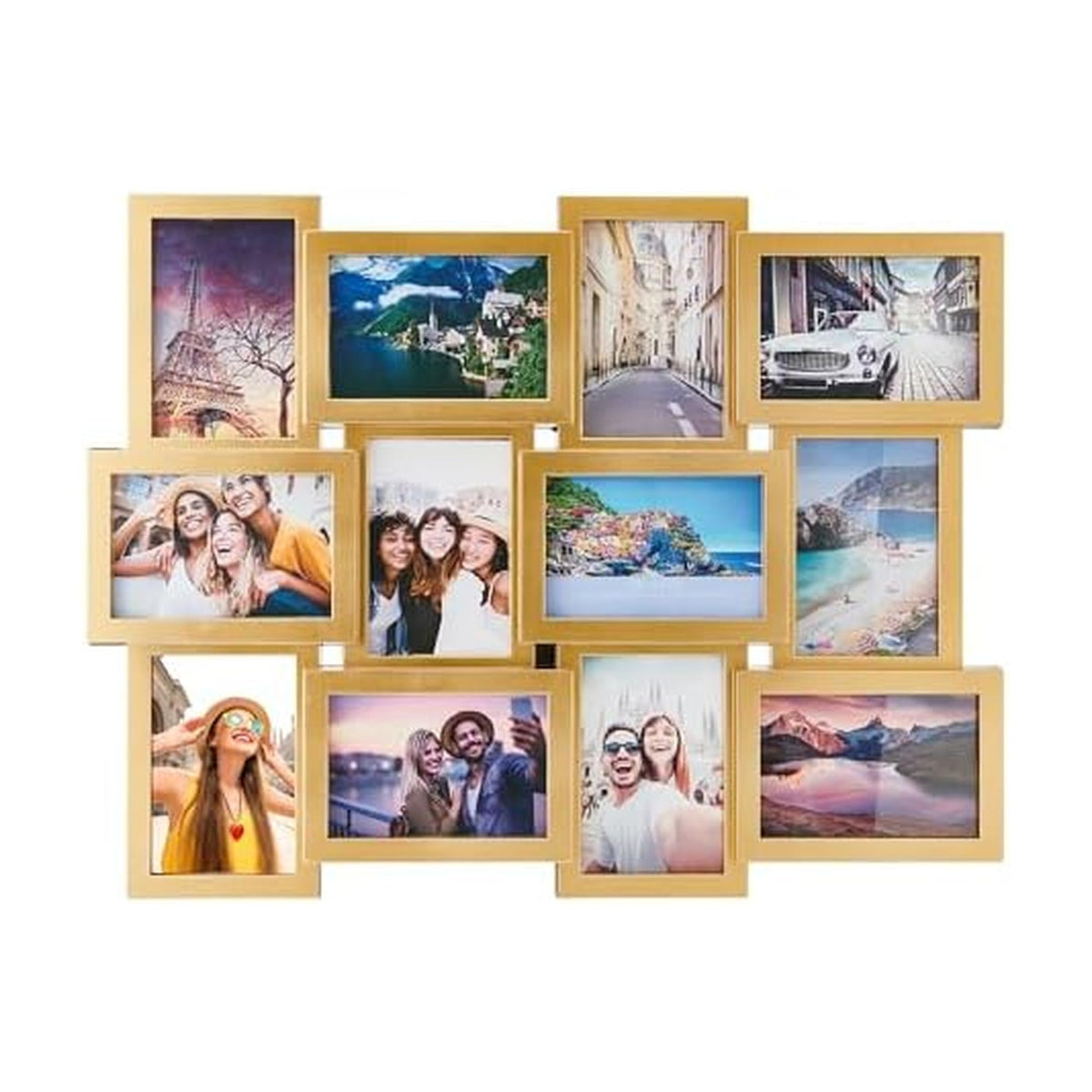 MELANNCO Collage Picture Frame 18x23 Inch Black - Holds 12 Photos in 4x6 and 6x4 Formats - Wall Display for Home Decor, Horizontal or Vertical Hanging