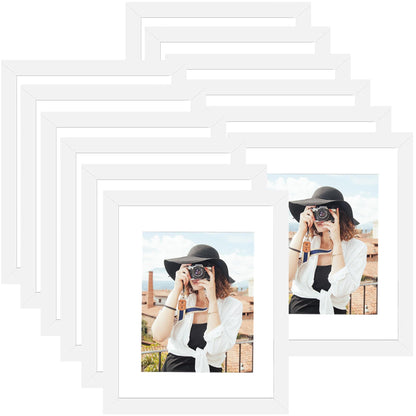 Picrit 8x10 Picture Frame Set of 12, Modern Gallery Wall Frames, Black