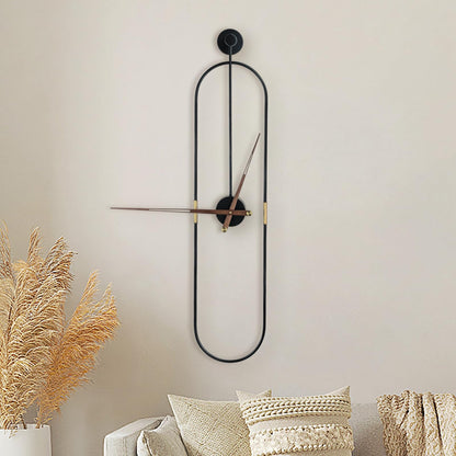 DRELIFAM Modern Wall Clock Large Wall Clocks with Walnut Dial Silent Non-Ticking for Living Room Home Decor Bedroom Kitchen Office