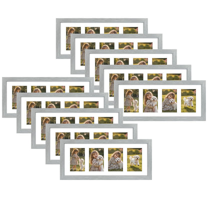 Golden State Art 9-Openings 4x6 Wood Collage Picture Frame Black