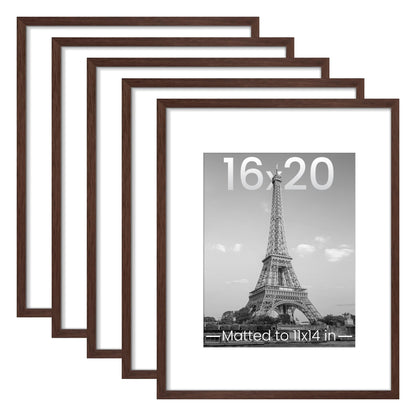upsimples 8x10 Picture Frames, Gallery Wall Frames Set of 5, Black