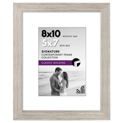 Americanflat 11x14 Picture Frame - Matted to 8x10 - Engineered Wood - Black