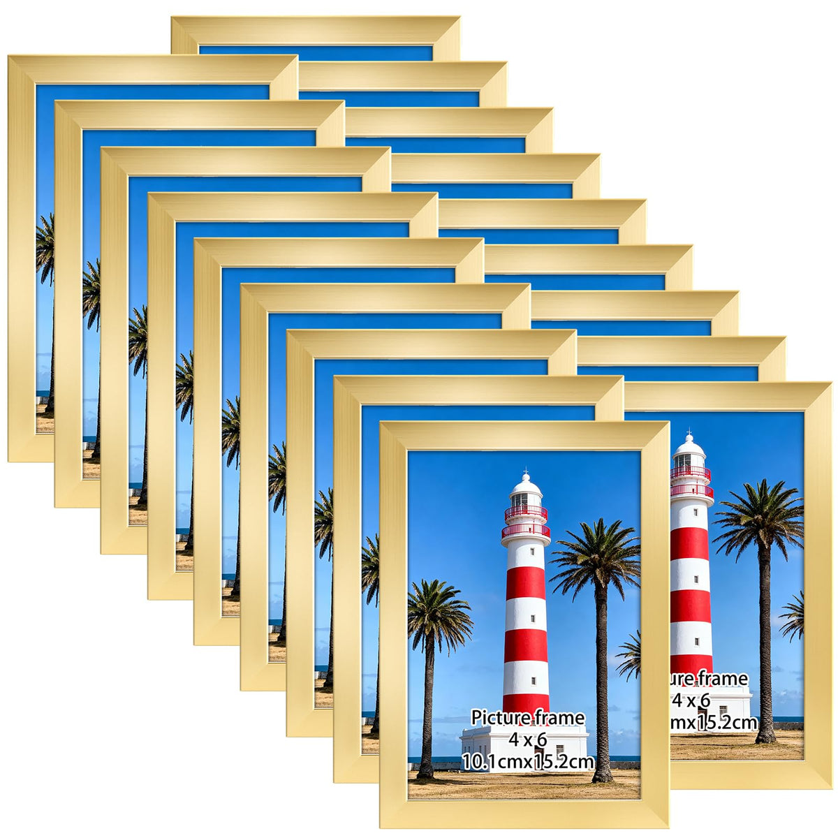Giftgarden 5x7 Picture Frame Set of 18, Lightweight 5 by 7 Frames Bulk for Gallery Wall Photo Hanging and Tabletop Display, Black
