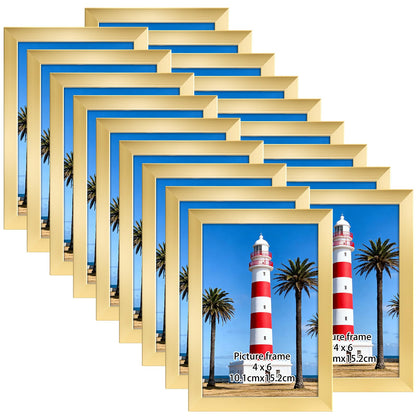 Giftgarden 5x7 Picture Frame Set of 18, Lightweight 5 by 7 Frames Bulk for Gallery Wall Photo Hanging and Tabletop Display, Black