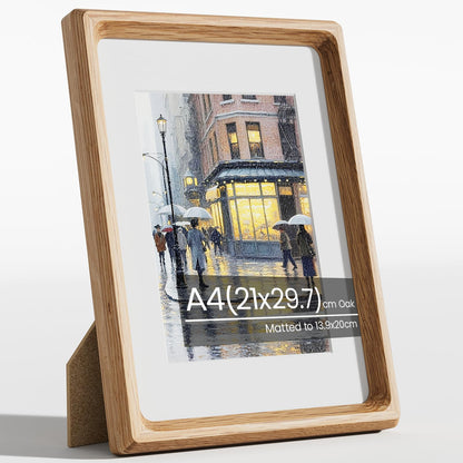11x14 Picture Frame, Walnut Wooden Picture Frames for Wall Matted 8x10