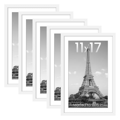 upsimples 8x10 Picture Frames, Gallery Wall Frames Set of 5, Black