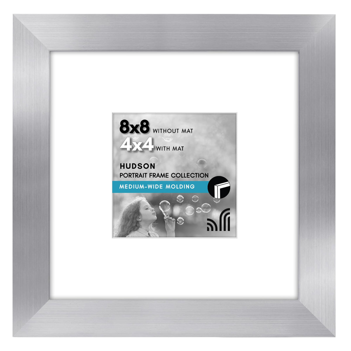 Americanflat 22x28 Poster Frame - Matted to 18x24 - Engineered Wood - Black