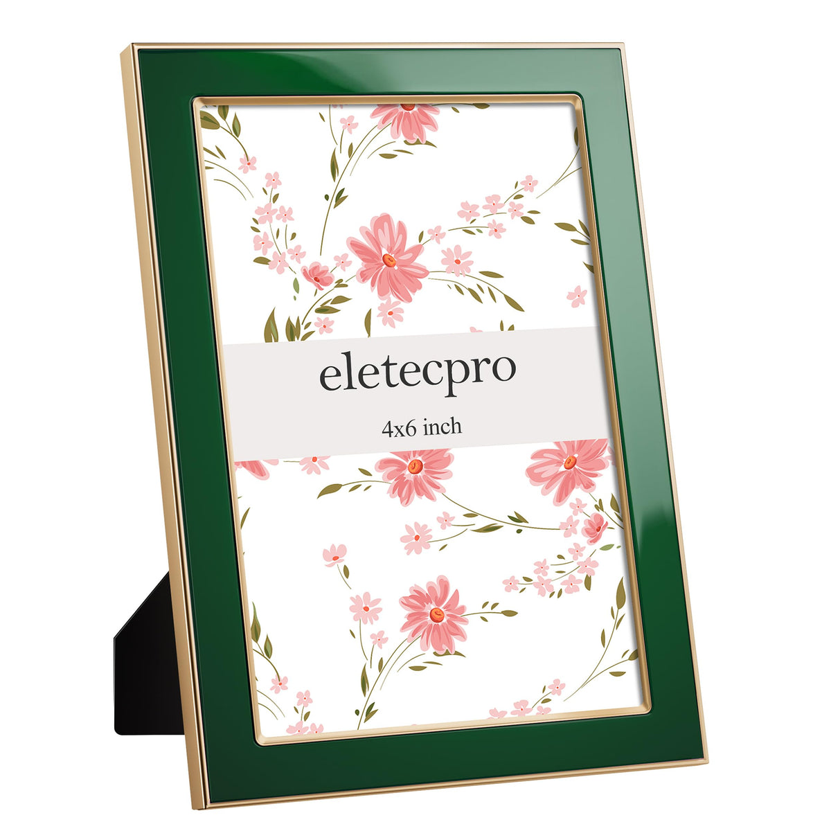 eletecpro 4x6 Enamel Picture Frame with Real Glass Cover, Pink, 1-Pack