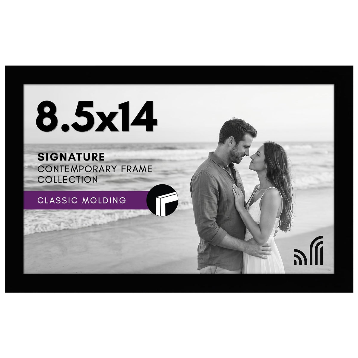 Americanflat 11x17 Picture Frame - Engineered Wood - Black