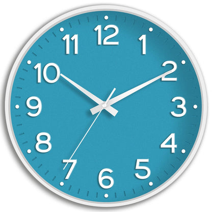 Roymnie 14 Inch Wall Clock Battery Operated Silent Non Ticking Green Analog