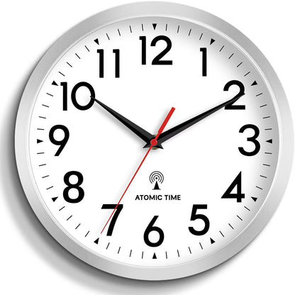 DAXSMY 12 Inch Wall Clock, Battery Operated Silent Non Ticking