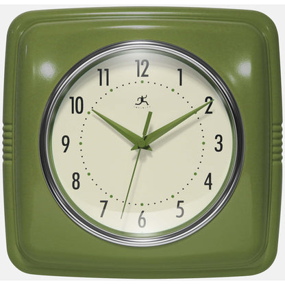Infinity Instruments Retro Wall Clock for Living Room – Silent