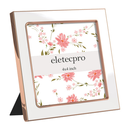 eletecpro 4x6 Enamel Picture Frame with Real Glass Cover, Pink, 1-Pack