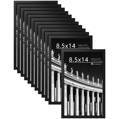 Picrit 8x10 Picture Frame Set of 12, Modern Gallery Wall Frames, Black