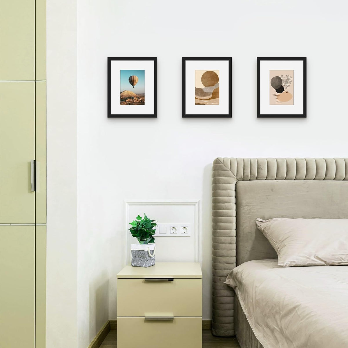 Picrit 8x10 Picture Frame Set of 12, Modern Gallery Wall Frames, Black