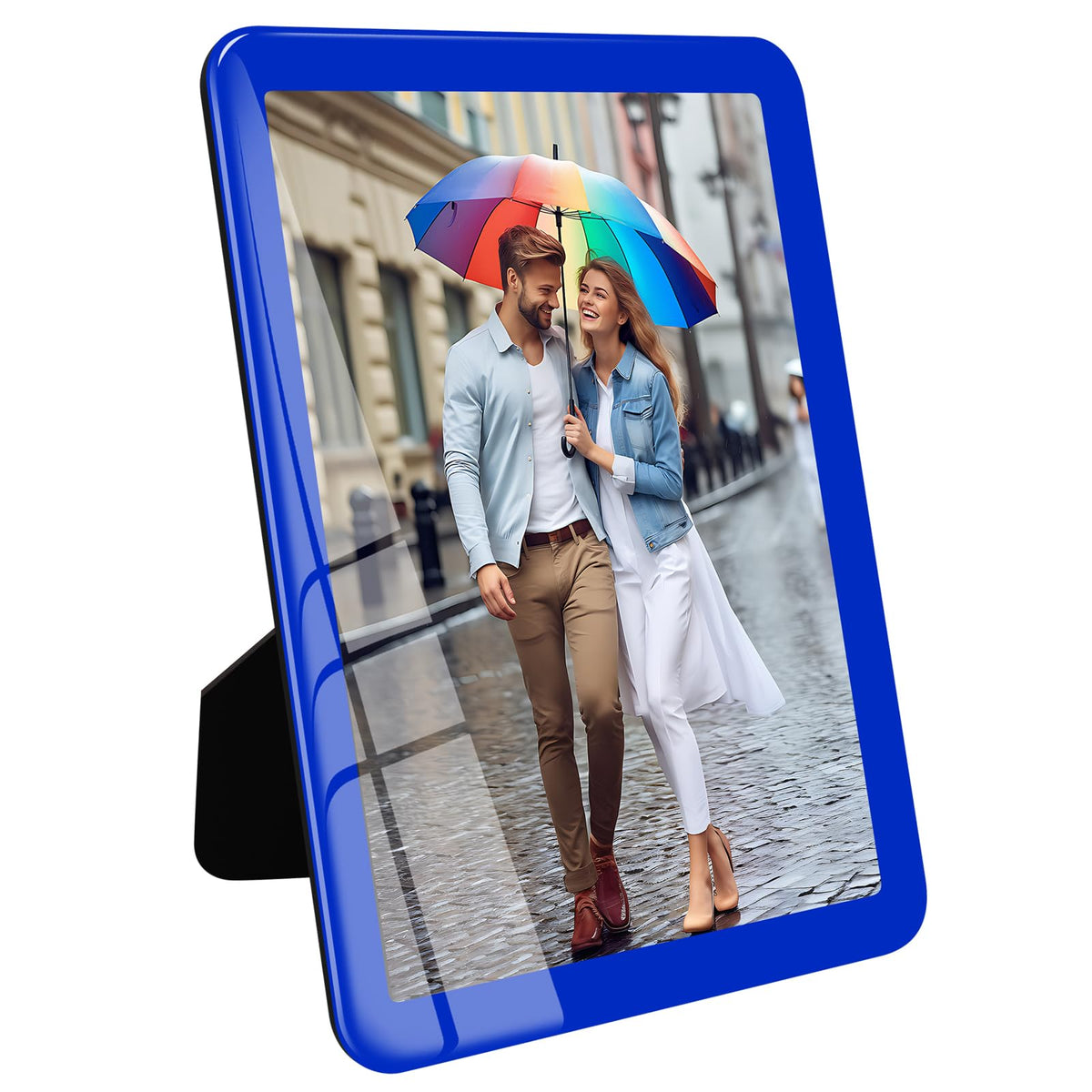 Bluesun 8x10 Picture Frame Black Standing can be Vertical and Horizontal - Real Glass Frames, Cool 8×10 Photo Frame, Wall Frames Gifts for Men Boyfriend Dad Boss and Loved Ones(8x10, Black)