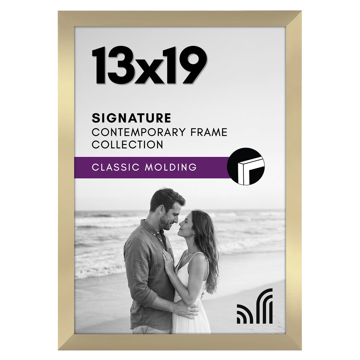 Americanflat 11x17 Picture Frame - Engineered Wood - Black