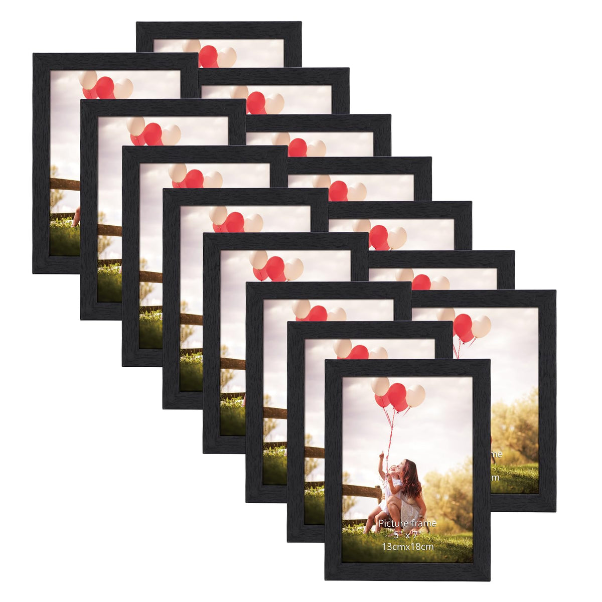 HORLIMER 8x10 Picture Frame Set of 15, Black Picture Frames Display 8 by 10 Photo for Wall or Tabletop