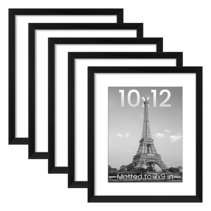 upsimples 8x10 Picture Frames, Gallery Wall Frames Set of 5, Black