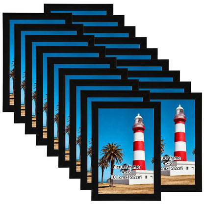 Giftgarden 5x7 Picture Frame Set of 18, Lightweight 5 by 7 Frames Bulk for Gallery Wall Photo Hanging and Tabletop Display, Black