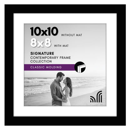 Americanflat 11x14 Picture Frame - Matted to 8x10 - Engineered Wood - Black