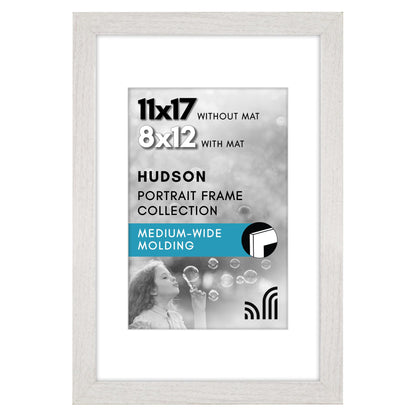 Americanflat 22x28 Poster Frame - Matted to 18x24 - Engineered Wood - Black