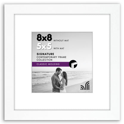 Americanflat 11x14 Picture Frame - Matted to 8x10 - Engineered Wood - Black