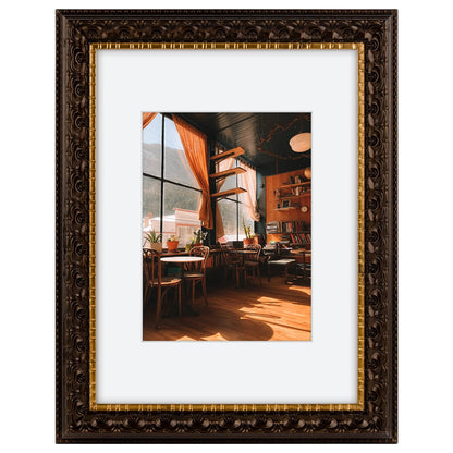Golden State Art 11x14 Bronze Photo Frame White Mat for 8x10 Real Glass