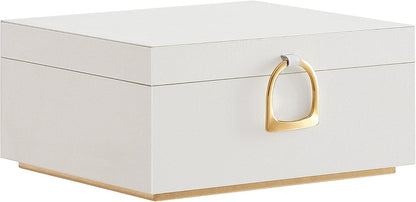 SONGMICS 2-Layer Jewelry Box with Handle, Removable Tray, Floating Effect