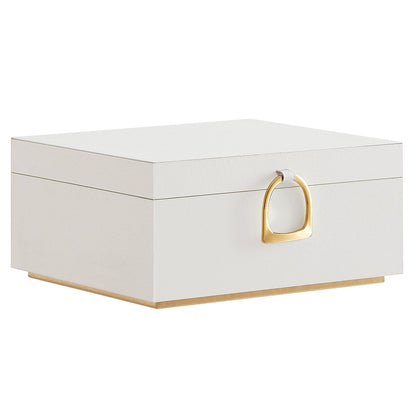 SONGMICS 2-Layer Jewelry Box with Handle, Removable Tray, Floating Effect