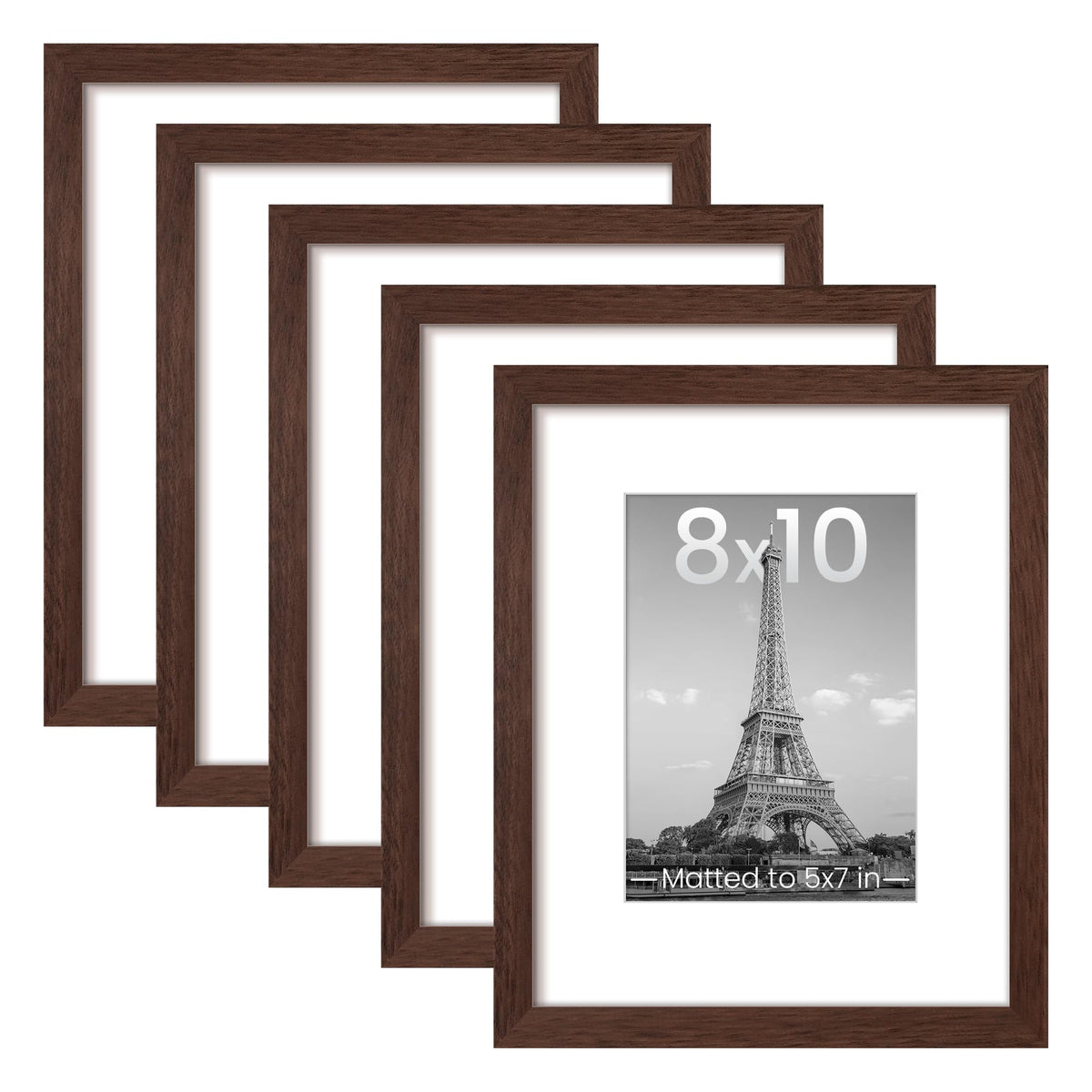 upsimples 8x10 Picture Frames, Gallery Wall Frames Set of 5, Black