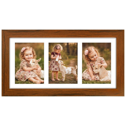 Golden State Art 9-Openings 4x6 Wood Collage Picture Frame Black