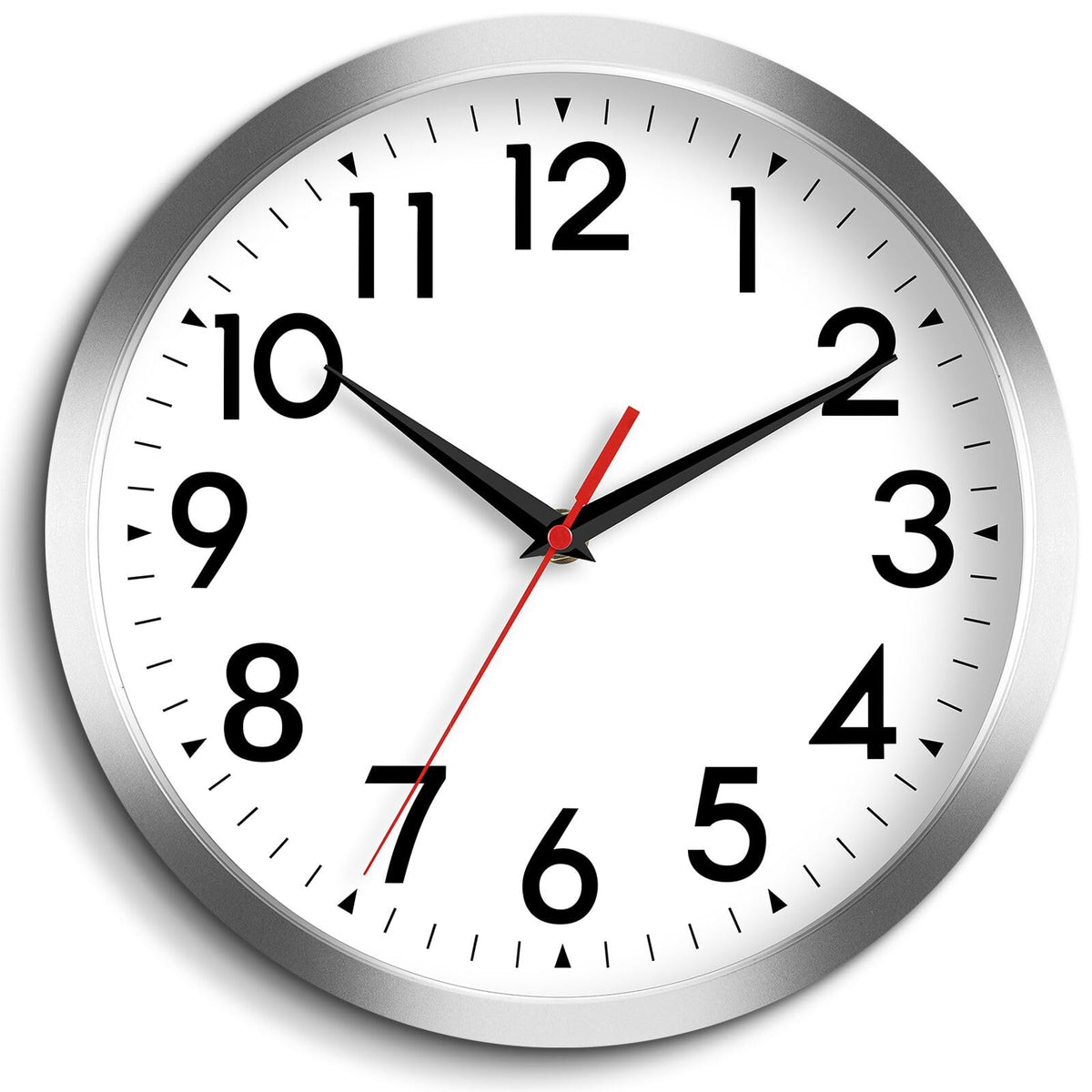 DAXSMY 14 Inch Wall Clock, Battery Operated Silent Non Ticking