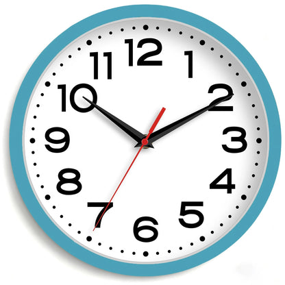 Roymnie 8 Inch Small Wall Clock, Battery Operated Silent Non Ticking Black
