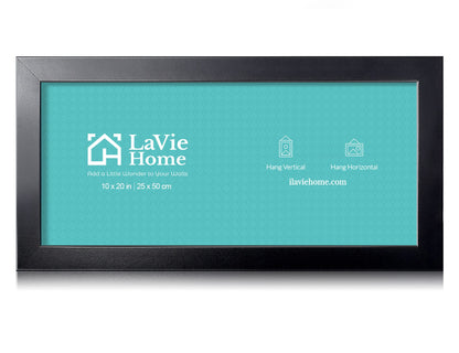 LaVie Home 14x18 Picture Frame Black Poster Frame,Display Pictures 12x16 with Mat or 14x18 Without Mat, Stable and Sturdy Frame and Polished Plexiglass, Horizontal and Vertical Format of The Walls