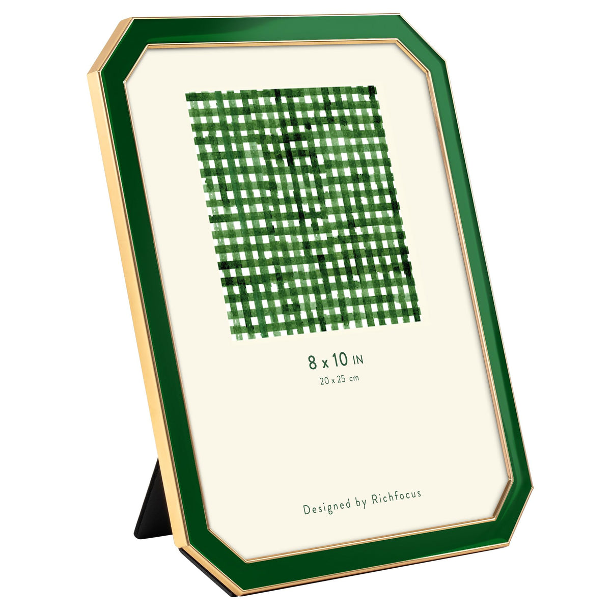 4x6 Enamel Picture Frame with HD-Tempered Glass, Display 3x5 Photo with Mat, Ornate Photo Frame with Gold Metal Edge & Velvet Back for Tabletop & Wall Mount Vertically or Horizontally Display, White